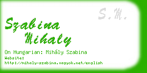 szabina mihaly business card